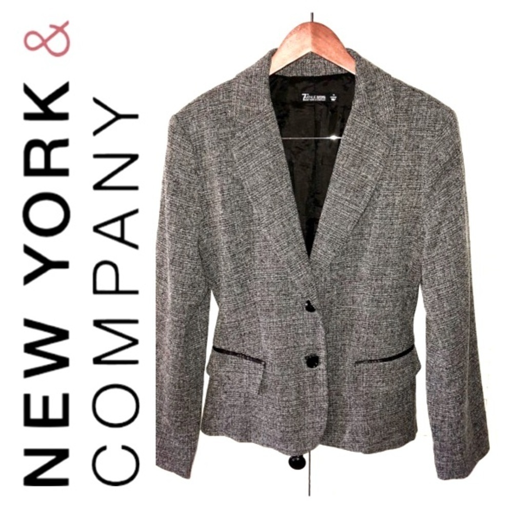 New York & Company Gray Blazer Size 16
